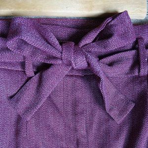 Maroon Skirt with Tie - LOFT Outlet Size 4